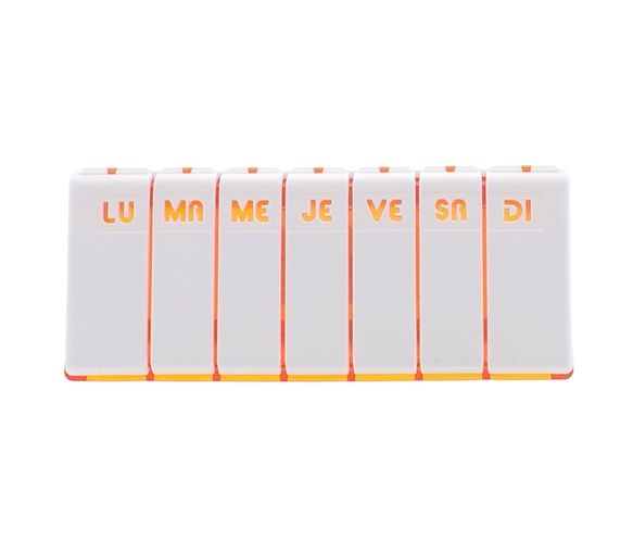 Pilulier hebdomadaire orange Pilbox Tempo Cooper - 1 pilulier