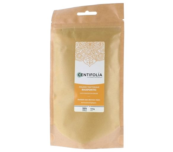 Poudre tinctoriale Rhapontic pour cheveux clairs Centifolia - paquet de 100 g