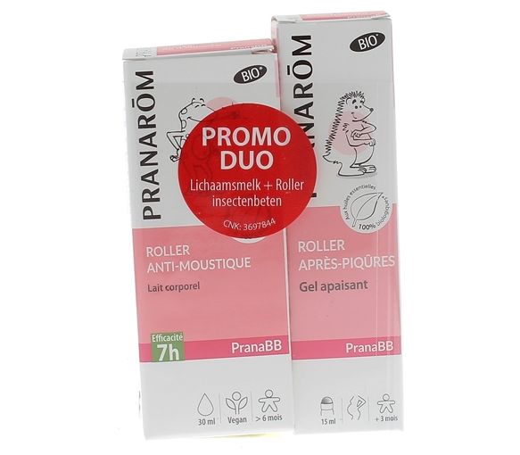 Pranabb Roller anti-moustiques bio + Roller après-piqûres bio Pranarôm - lot de 2 rollers - image 1