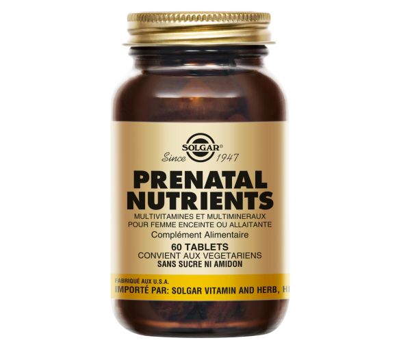 Prenatal Nutrients Solgar - boîte de 60 comprimés - image 1