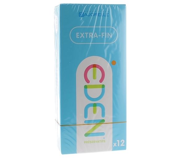 Eden Préservatifs extra-fins lubrifiés Laboratoire Majorelle - boîte de 12 préservatifs