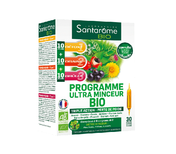 Programme ultra minceur Bio Santarome - Boite de 30 ampoules