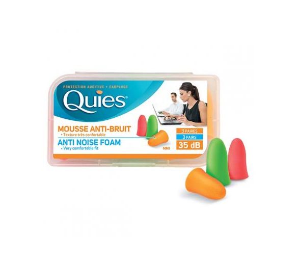 Protection auditive mousse confort Quies - boite de 3 paires
