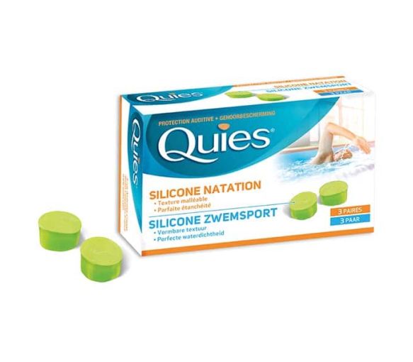 Protection auditive natation Quies - boîte de 3 paires