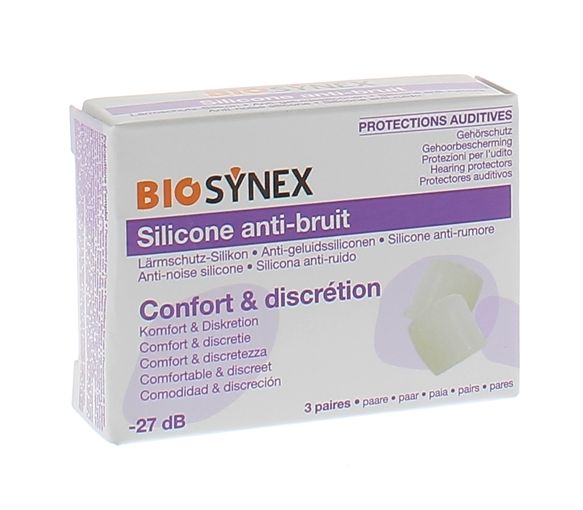 Protection auditive silicone transparent Biosynex - boîte de 3 paires - image 1