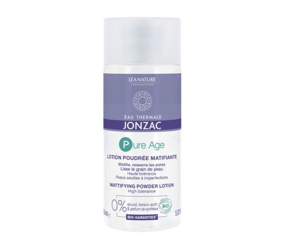 Pure Age Lotion poudrée matifiante bio Eau thermale Jonzac - flacon de 150ml