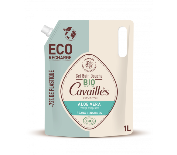 Gel bain douche BIO Aloe Vera Rogé Cavaillès - éco-recharge de 1L - image 1