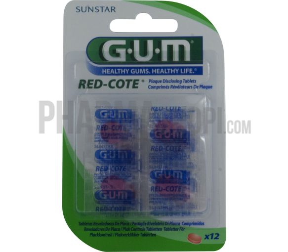 Red-cote révélateur de plaque GUM - 12 comprimés