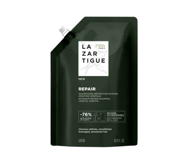 Repair Shampooing réparation intense Lazartigue - éco-recharge de 500ml