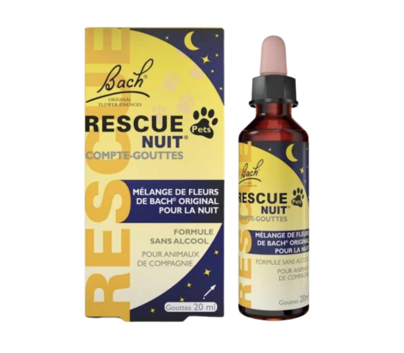 Rescue Pets nuit Fleurs de Bach - flacon compte-gouttes de 20ml - image 1