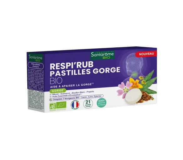 Respi'Rub pastilles gorge Santarome - boîte de 21 pastilles - image 1