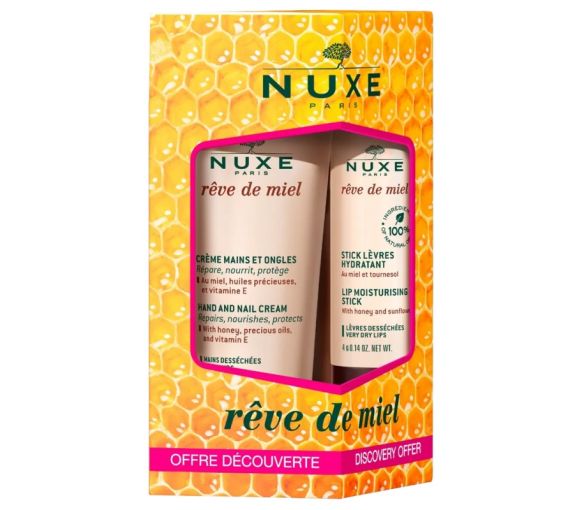 Rêve de miel offre découverte Nuxe - crème mains 30 ml + stick lèvre 4g
