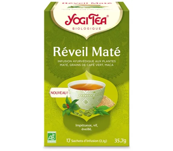 Réveil Maté Bio Yogi Tea - boite de 17 sachets