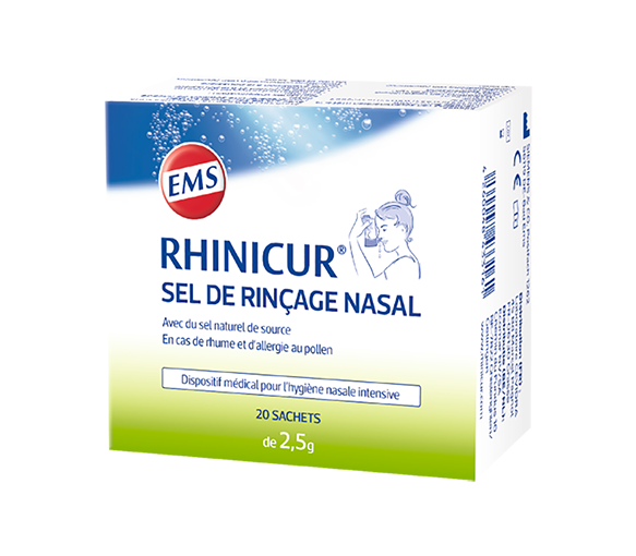 Sel de rinçage nasal Rhinicur - boite de 20 sachets