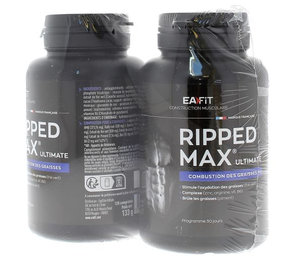 Ripped Max Ultimate combustion des graisses Eafit - lot de 2x120 comprimés - image 1