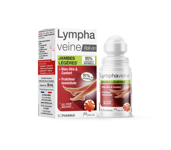 Roll-on Lymphaveine 3C Pharma - roll-on de 50 ml