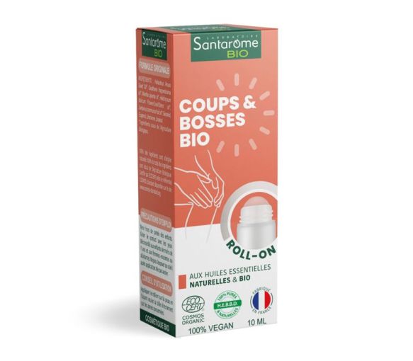 Roll-on aux huiles essentielles Coups et bosses bio Santarome - roll-on de 10ml