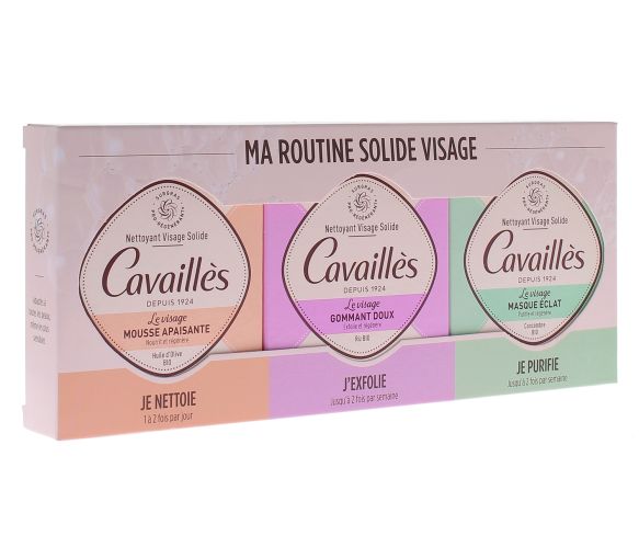 Routine nettoyant visage solide Rogé Cavaillès - lot de 3 savons de 70g - image 1