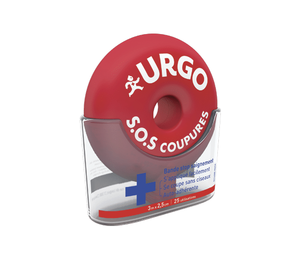 S.O.S coupures bande stop saignement Urgo - bande de 3 m x 2,5 cm