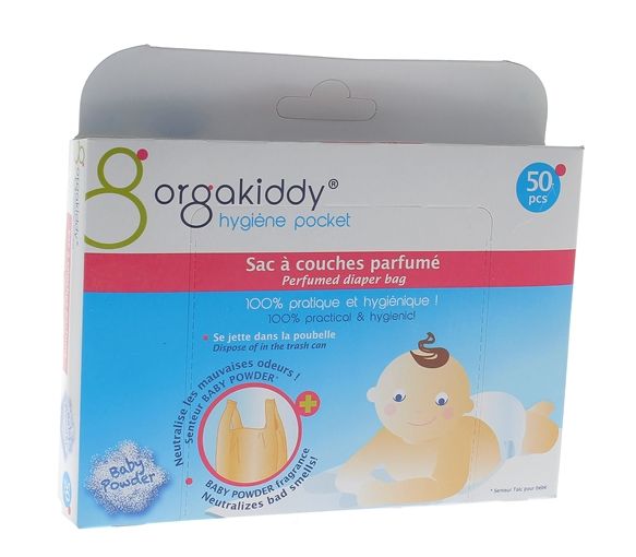 Sac à couches parfumé Orgakiddy - boite de 50 sacs - image 1