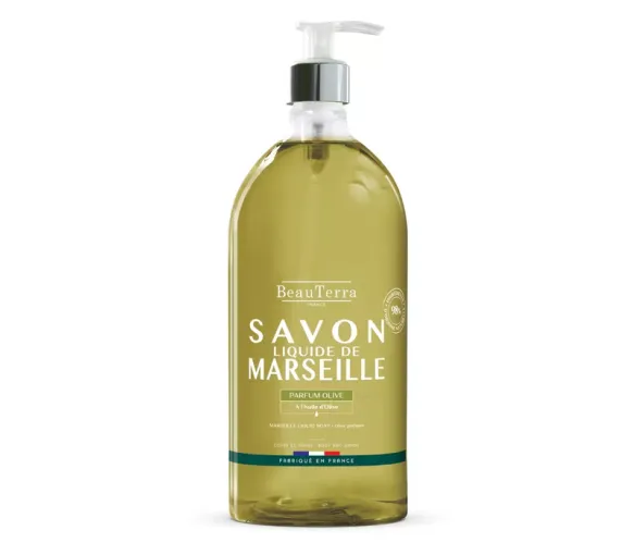 Savon de Marseille olive Beauterra - flacon-pompe de 1L