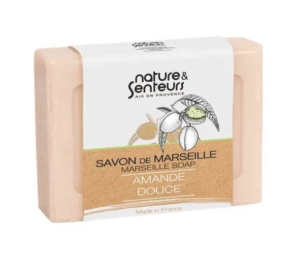 Savon de Marseille parfumé à l'amande douce Nature & Senteurs - pain de 100g