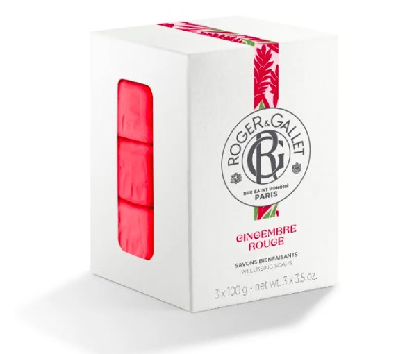 Savon gingembre rouge Roger & Gallet - coffret de 3 savons de 100 g - image 1