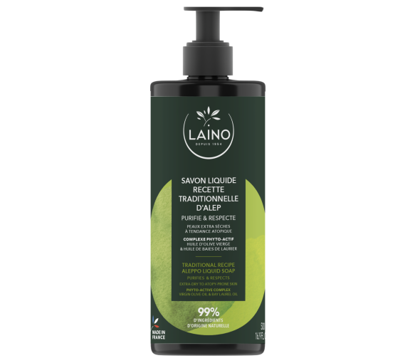 Savon liquide d'Alep Laino - flacon-pompe de 500 ml - image 1