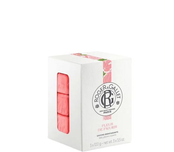 Savons bienfaisants Fleur de Figuier Roger & Gallet - coffret de 3 savons de 100 g - image 1