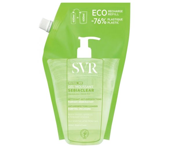 Sebiaclear Gel moussant éco-recharge SVR - recharge de 400 ml