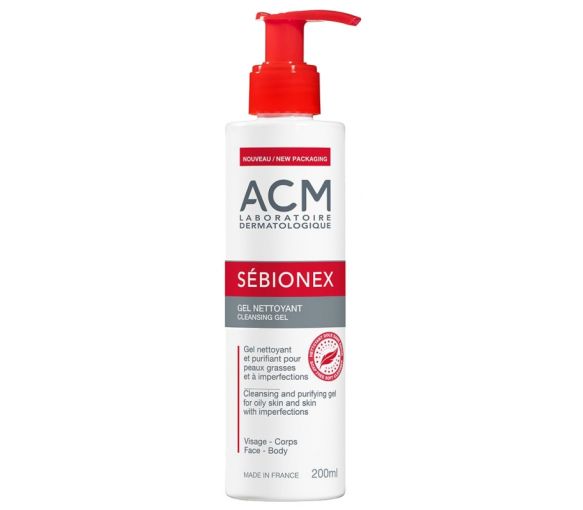 Sébionex gel nettoyant ACM - flacon-pompe de 200 ml