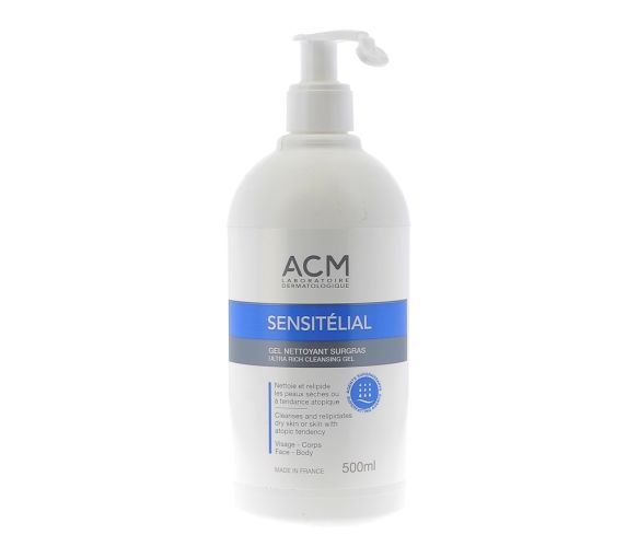 Sensitélial gel nettoyant surgras ACM - flacon à pompe 500ml