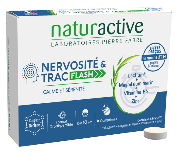 Nervosité & trac flash Naturactive - boîte de 6 comprimés orodispersibles - image 1