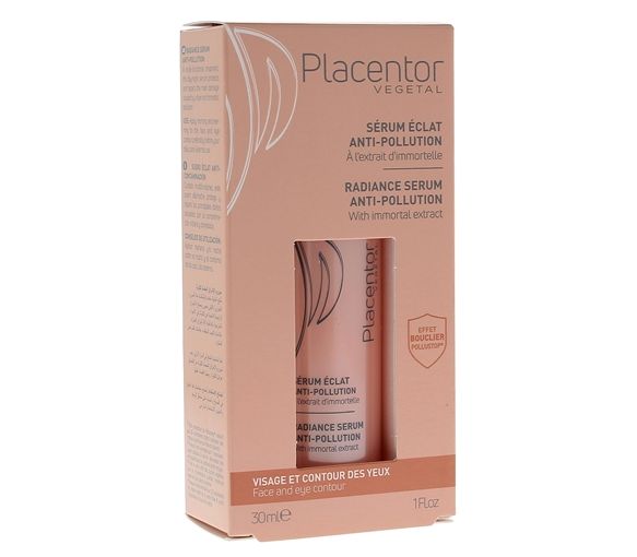 Sérum éclat anti-pollution à l'extrait d'immortelle Placentor Végétal - flacon de 30 ml