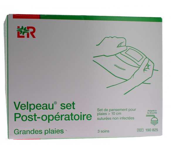 Set de pansements pour grande plaie > à 10 cm (3 soins) Velpeau Lohmann & Rausher