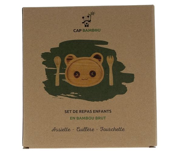 Set repas pour enfant en bambou Cap Bambou - boîte contenant 3 produits - image 1