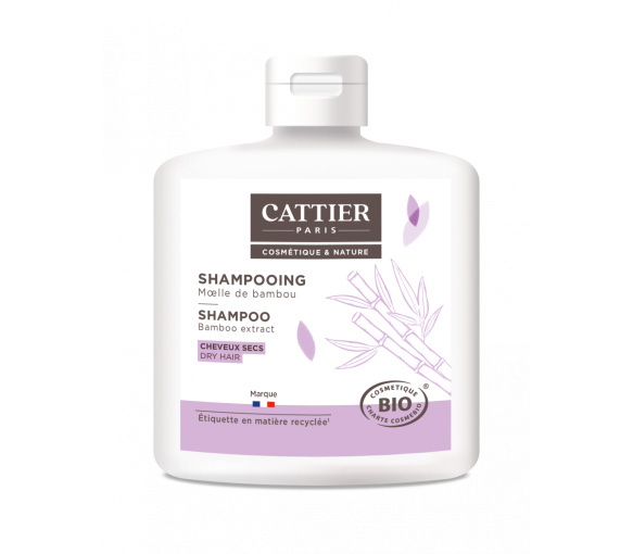 Shampoing Moëlle de Bambou Bio (cheveux secs) Cattier - flacon 250 ml