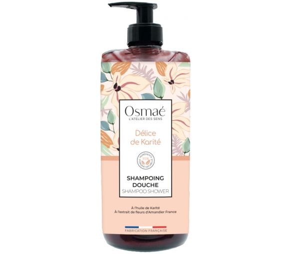 Shampoing douche Délice de karité Osmaé - flacon-pompe de 1L