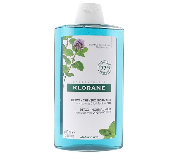 Shampooing détox anti-pollution Menthe Aquatique bio Klorane - flacon de 400ml - image 1