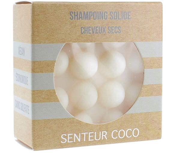 Shampooing Solide Cheveux Secs Senteur Coco - pain solide de 55 g