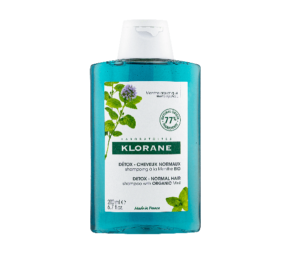 Shampooing détox anti-pollution Menthe Aquatique bio Klorane - flacon de 200ml - image 1