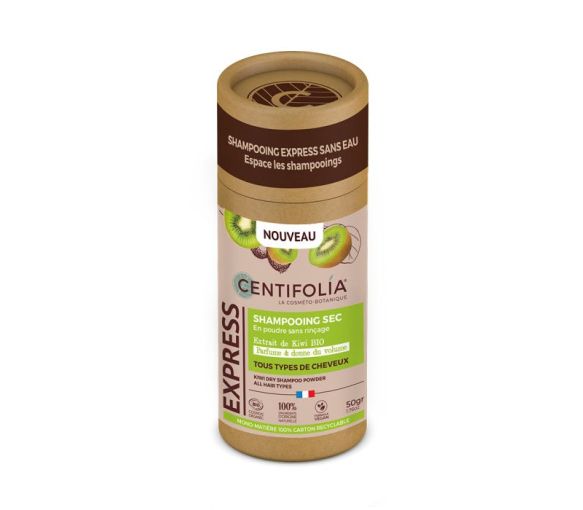 Shampooing sec en poudre kiwi bio Centifolia - pot de 50g
