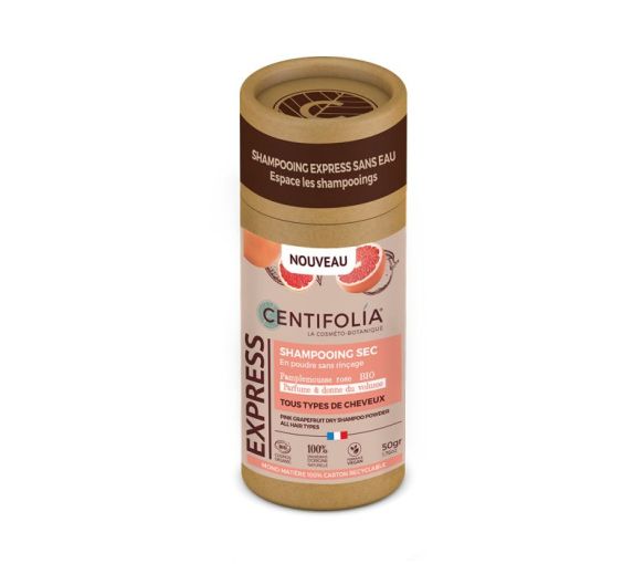 Shampooing sec en poudre pamplemousse rose bio Centifolia - pot de 50g