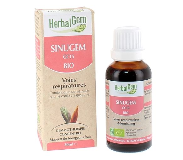 Sinugem voies respiratoires bio Herbalgem - flacon de 30 ml