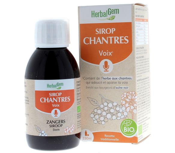 Sirop des Chantres bio Herbalgem - flacon de 150 ml - image 1