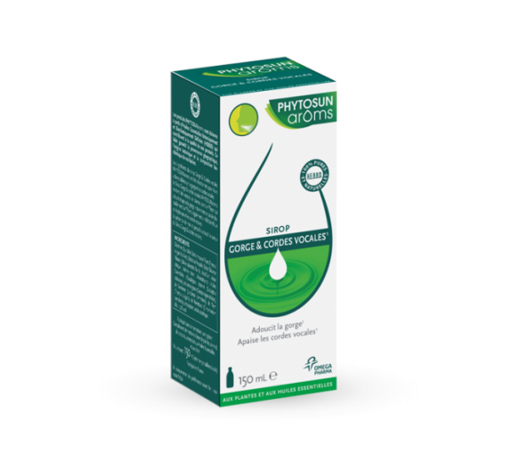 Sirop gorge et cordes vocales Phytosun arôms - flacon de 150 ml