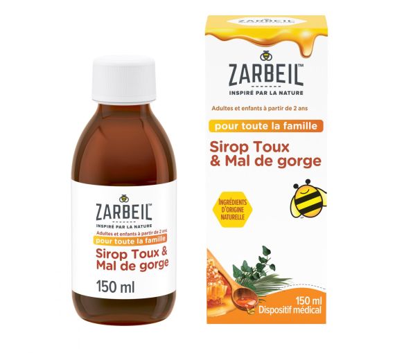Sirop toux et mal de gorge Zarbeil - flacon de 150ml - image 1