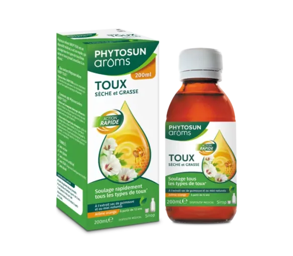 Sirop toux sèche et grasse Phytosun Aroms - flacon de 200ml