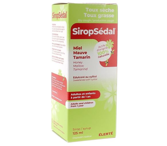 SiropSédal toux sèche/grasse Elerte - flacon de 125 ml
