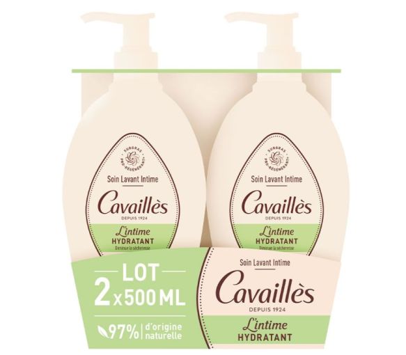 Soin toilette intime sècheresse Rogé Cavaillès - lot de 2 flacons-pompe de 500ml - image 1
